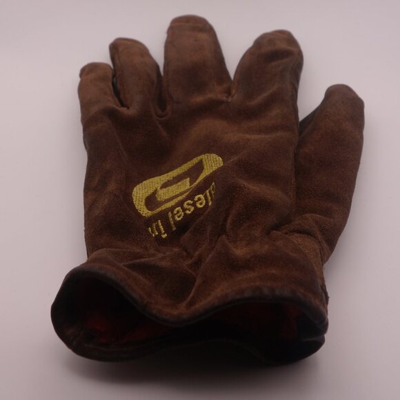 Vintage Diesel Ind. 100% Leather Brown Winter Gloves Made in Italy - Picture 7 of 15